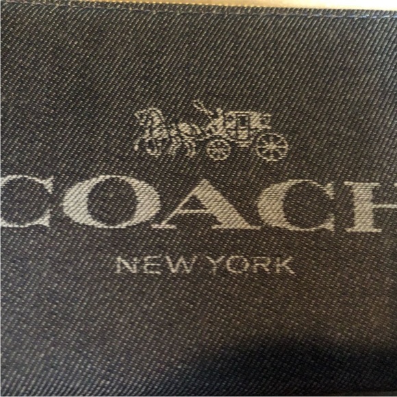 Coach Denim Corner Zip Wristlet, Large NWT - Picture 9 of 10
